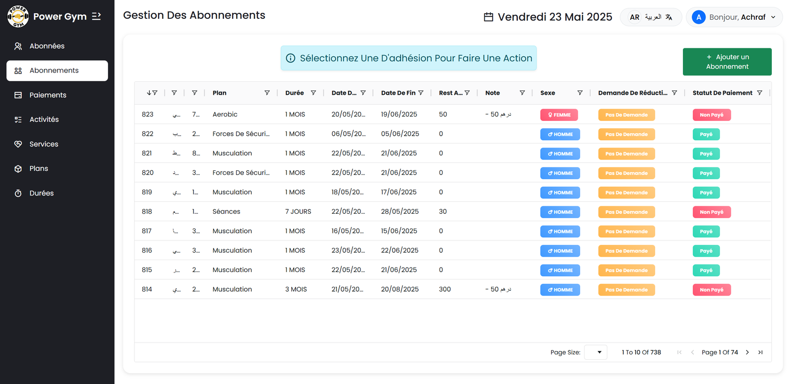 Gym Management System